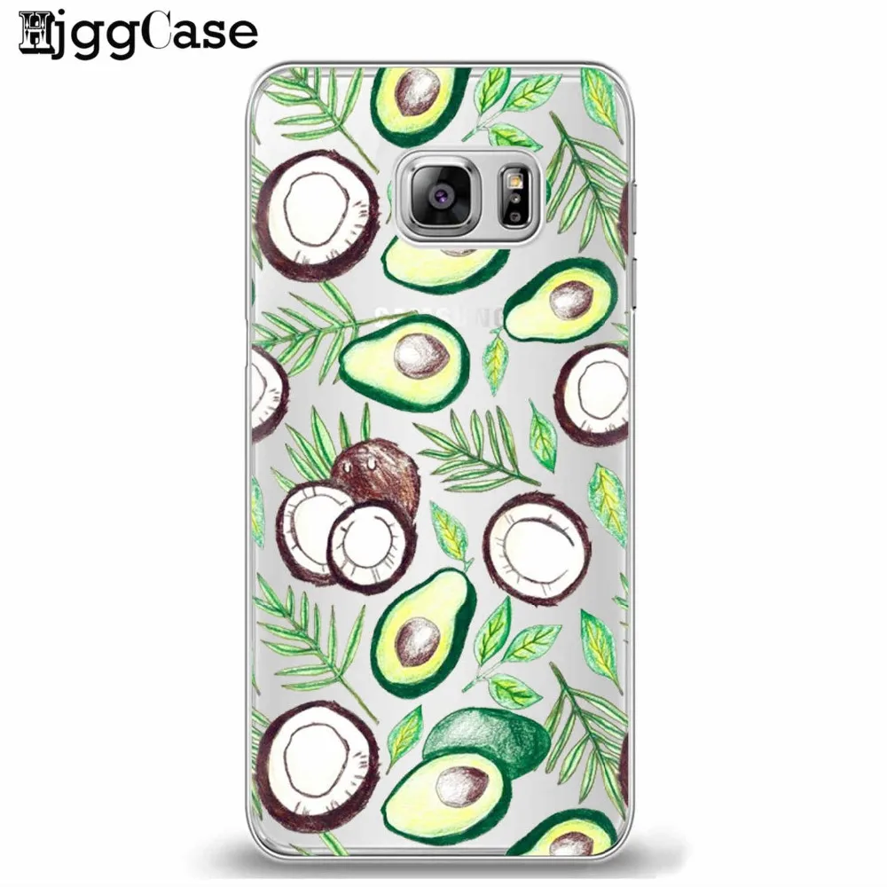Мягкий чехол для телефона авокадо Samsung Galaxy S6 S7 Edge S8 S9 plus J3 J4 J5 J6 J7 A3 A5 A6 A7 2016 2017 A8