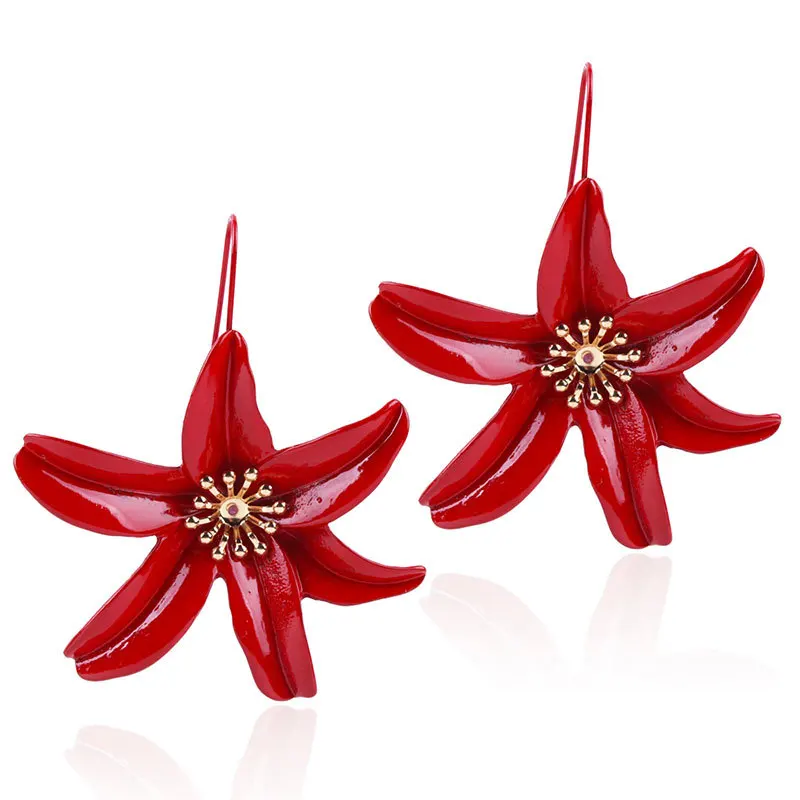 

2018 New Wedding Jewelry Bride DIY Enamel Colorful Flower Pendant Women Earring Stud Earrings Pierce Earrings,Drop Shipping M697