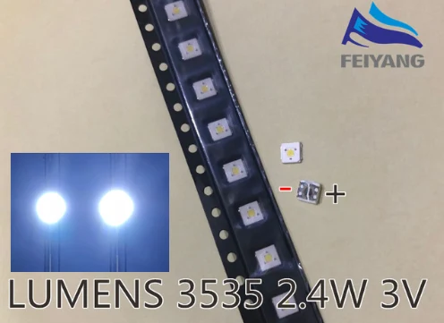 200 люменов светодиодный флип-чип с подсветкой светодиодный 2,4 Вт 3 в 3535 холодный белый лм для SAMSUNG светодиодный ЖК-подсветка ТВ Приложение