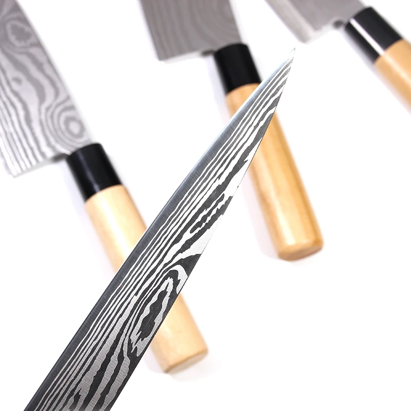 Японский набор кухонных ножей из 4-Sushi& Sashimi Chef knife-лезвия из высокоуглеродистой стали