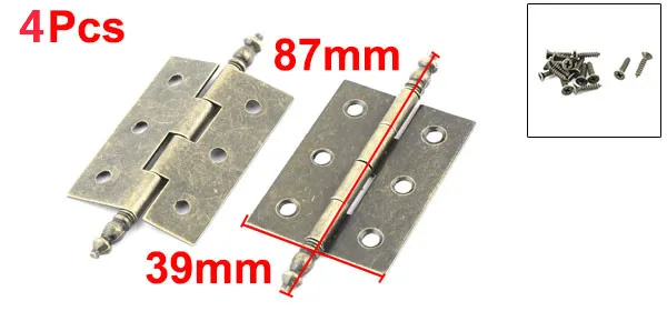 

Home Metal Crown Design Head Cabinet Window Wardrobe Door Hinge Bronze Tone 87 x 39mm 4pcs