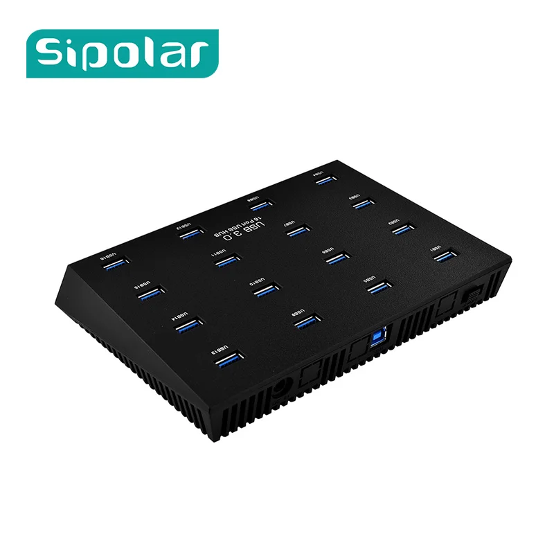 Концентратор для копировального аппарата Sipolar 16 портов USB 3 0 с адаптером питания