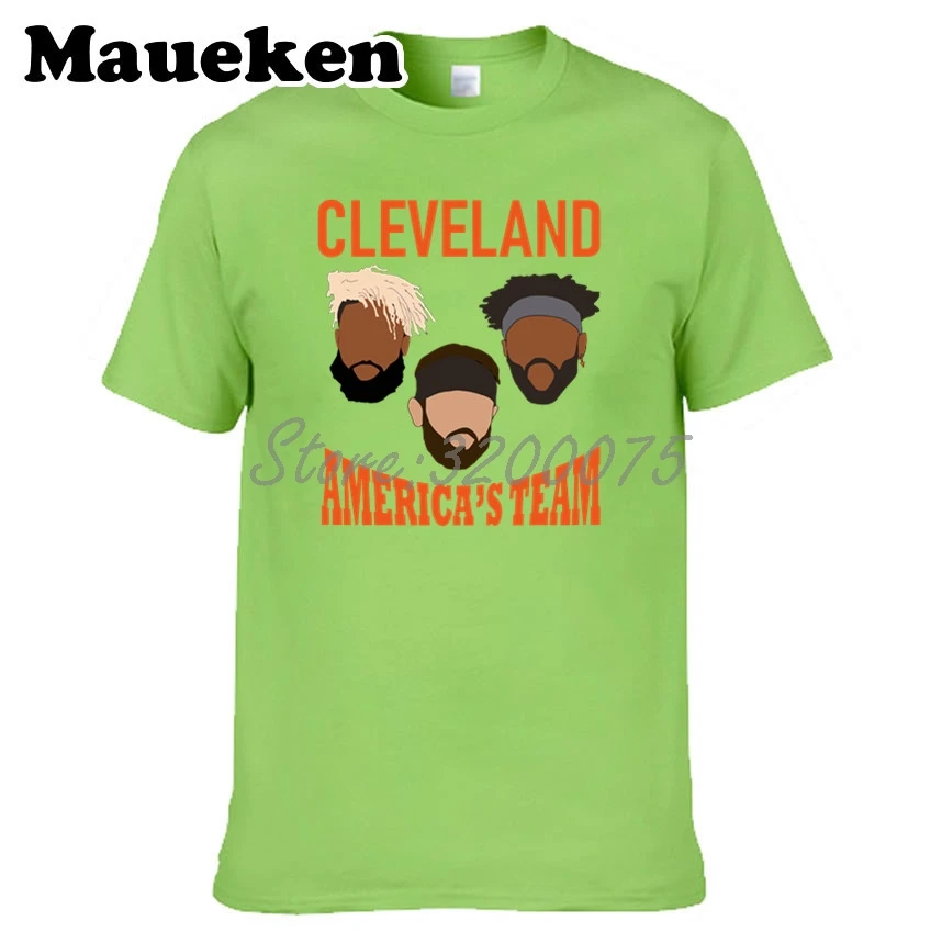 Мужская футболка Baker Mayfield 6 Odell Beckham Jr. 13 Jarvis Landry 80 Cleveland, Мужская футболка с круглым вырезом W19040509 - Цвет: 18