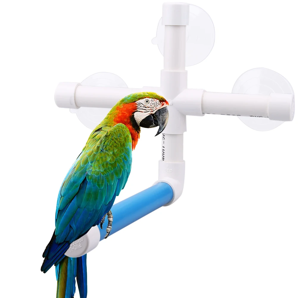 Pet Bird Toys Sucker Parrot Bath Shower Standing Platform Rack Parrot