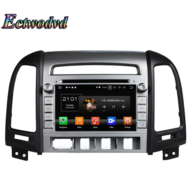 Excellent Ectwodvd Octa Core 4G RAM 64G ROM Android 9.0 Car Multimedia DVD Player GPS HeadUnit for Hyundai SANTA FE 2012 2013- 4