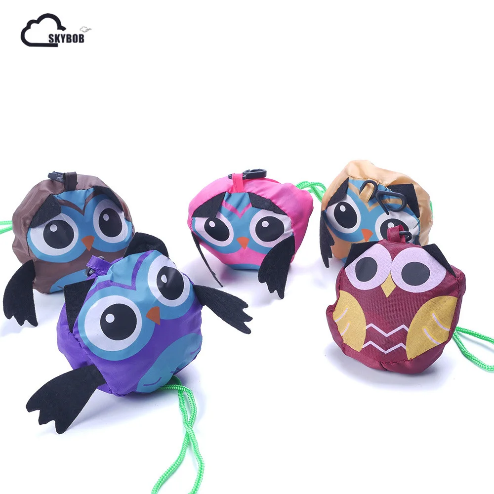 

2019 Cute Animal Owl Shape Folding Shopping Bag Eco Friendly Ladies Gift Foldable Reusable Tote Bag Portable Travel NEW