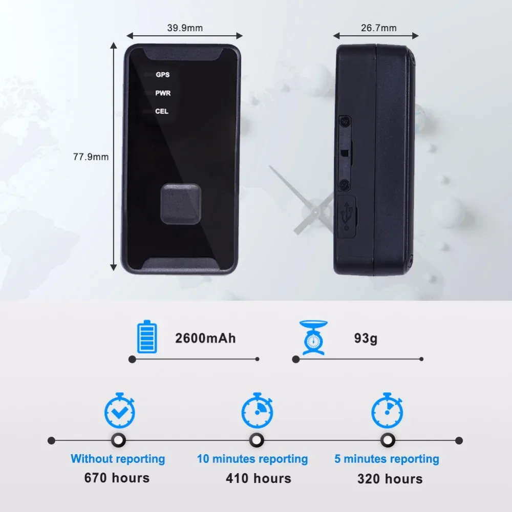 Мини GPS Трекер 3G Автомобильное устройство отслеживания 17 дней GL300W GSM GPRS локатор