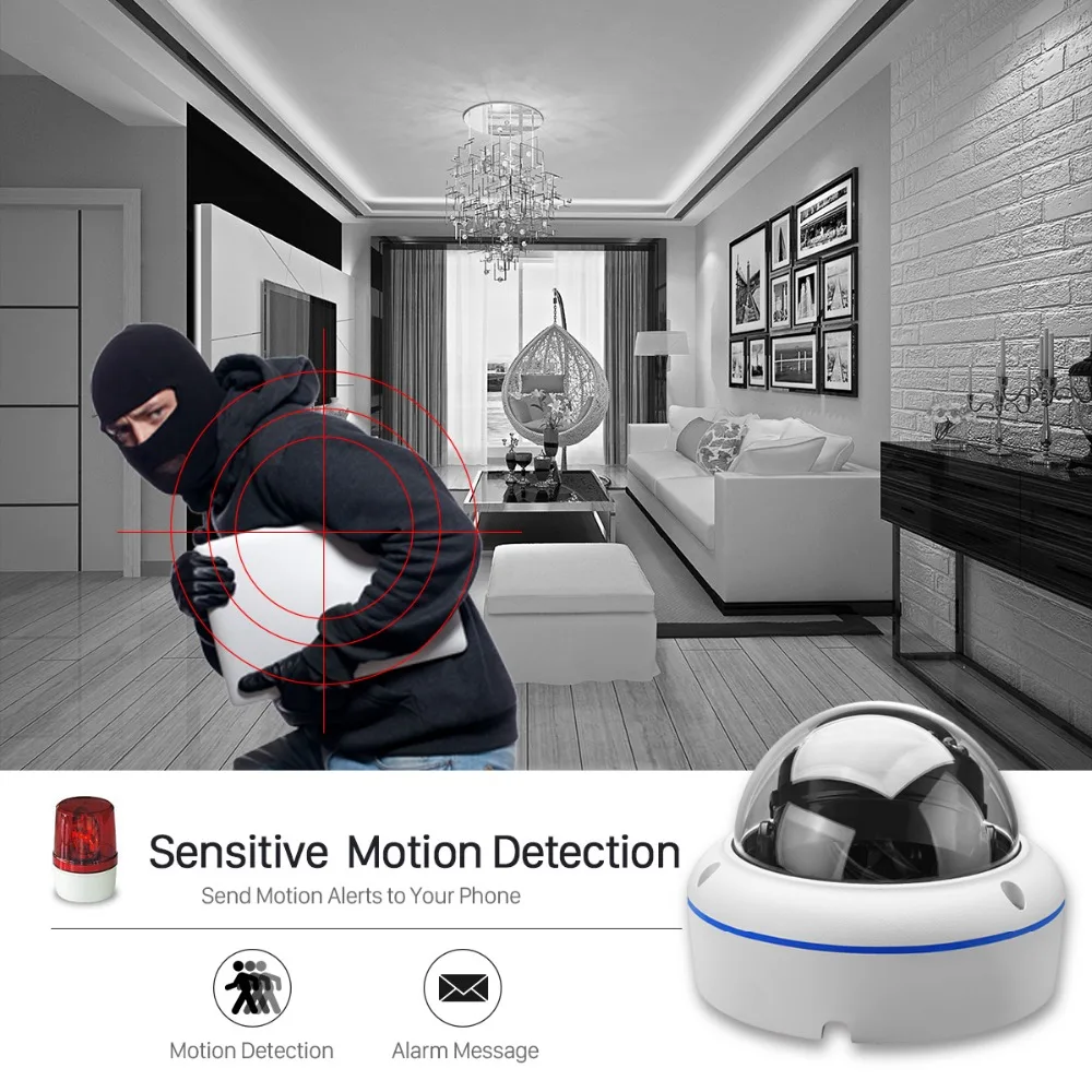 ANBIUX 1080P Wi Fi камера 32G SD карта ONVIF IP 2 Мп 1 ИК 20 м ночное видение металлическая