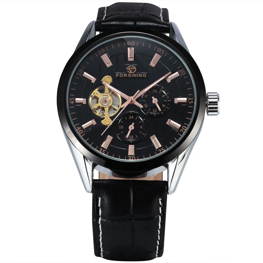 FORSINING Classic Tourbillon Wrap Mens Watches Luxury Automatic Watch