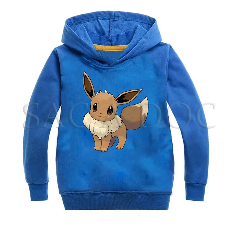 بوكيمون Eevee الاطفال هوديس الفتيان الفتيات الطفل عارضة البلوز الخريف الشتاء طويل الأكمام مقنعين الاطفال أبلى الملابس أفضل هدية بوكيمون Eevee الاطفال هوديس الفتيان الفتيات الطفل عارضة البلوز الخريف الشتاء طويل الأكمام مقنعين الاطفال أبلى الملابس أفضل هدية