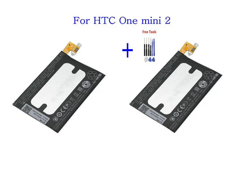 2 сменных аккумулятора 2100 мАч B0P6M100 для HTC one mini2 mini M8 MINI батареи + набор инструментов