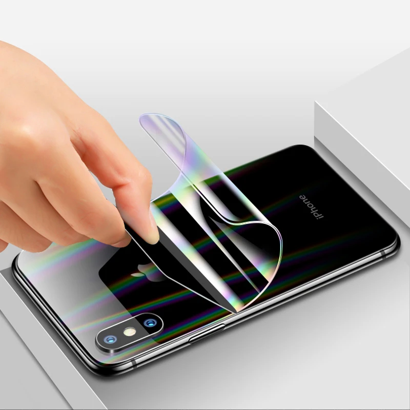 Newest Diamond Stealth Film Clear Aurora Phone Back Protective Film For iPhone X 8 7 Plus SAMSUNG S9+ S8 Note 8 W2017 W2018 1+6 (2)