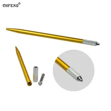 Руководство татуировка перо Наборы Microblading бровей, губ, карандаш для глаз татуаж инструменты 3D вышивка 5RL татуировки иглы татуировки питания