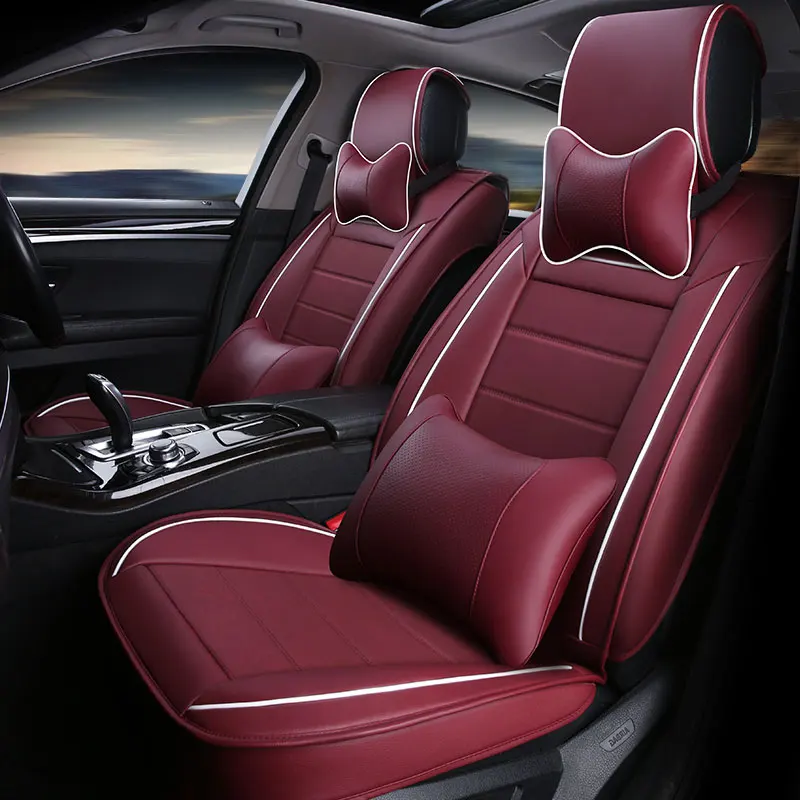  car seat cover auto seats covers leather for hyundai accent elantra santa fe solaris sonata tucson 