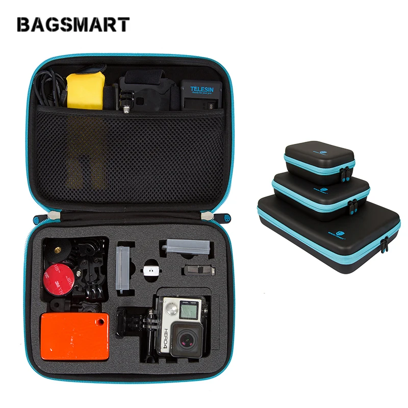 BAGSMART камера аксессуар чехол Комплект для GoPro Вибростойкий камера сумки водостойкая коробка для Аксессуары для камеры Коллекционная