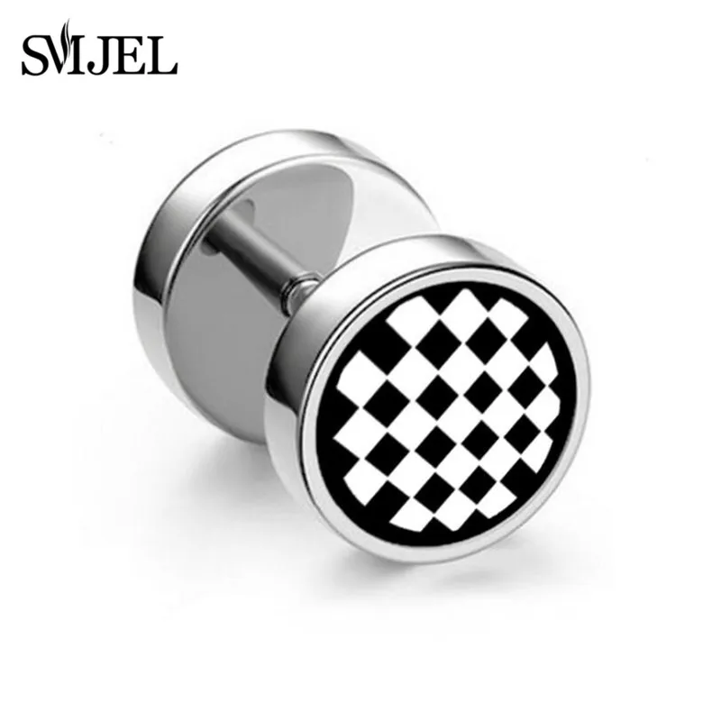 Set 3 Paia Orecchini A Perno In Acciaio Inox - Teschio Sorridente Hip Hop Unisex