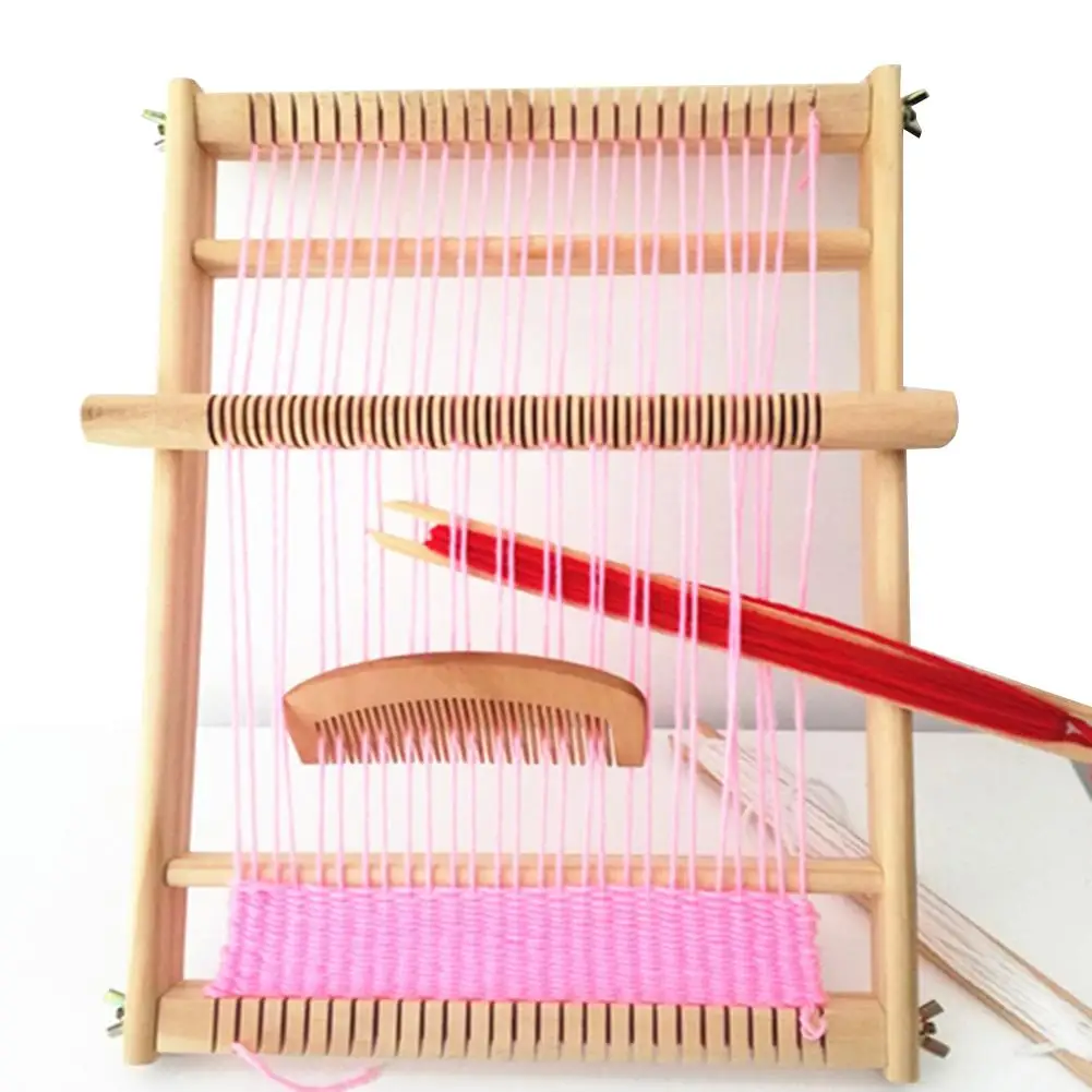 

Weaving Loom Kit Hand - Woven DIY Suit Wooden Multifunctional Loom Sewing Supplies Practical High Quality Textile Craft