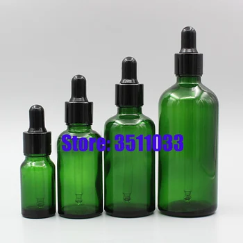 

5ml10ml15ml20ml30ml50ml100ml Green Cosmetic Essence Glass Pipettes Dropper Bottle, DIY Portable Essential Oil Vials