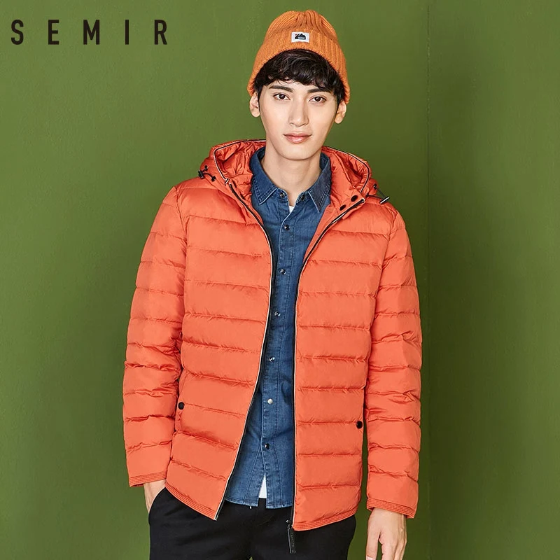 SEMIR Down Jacket Men Winter Korean Version Male Outdoor Clothes Casual Warm Wild Jacket Simple 