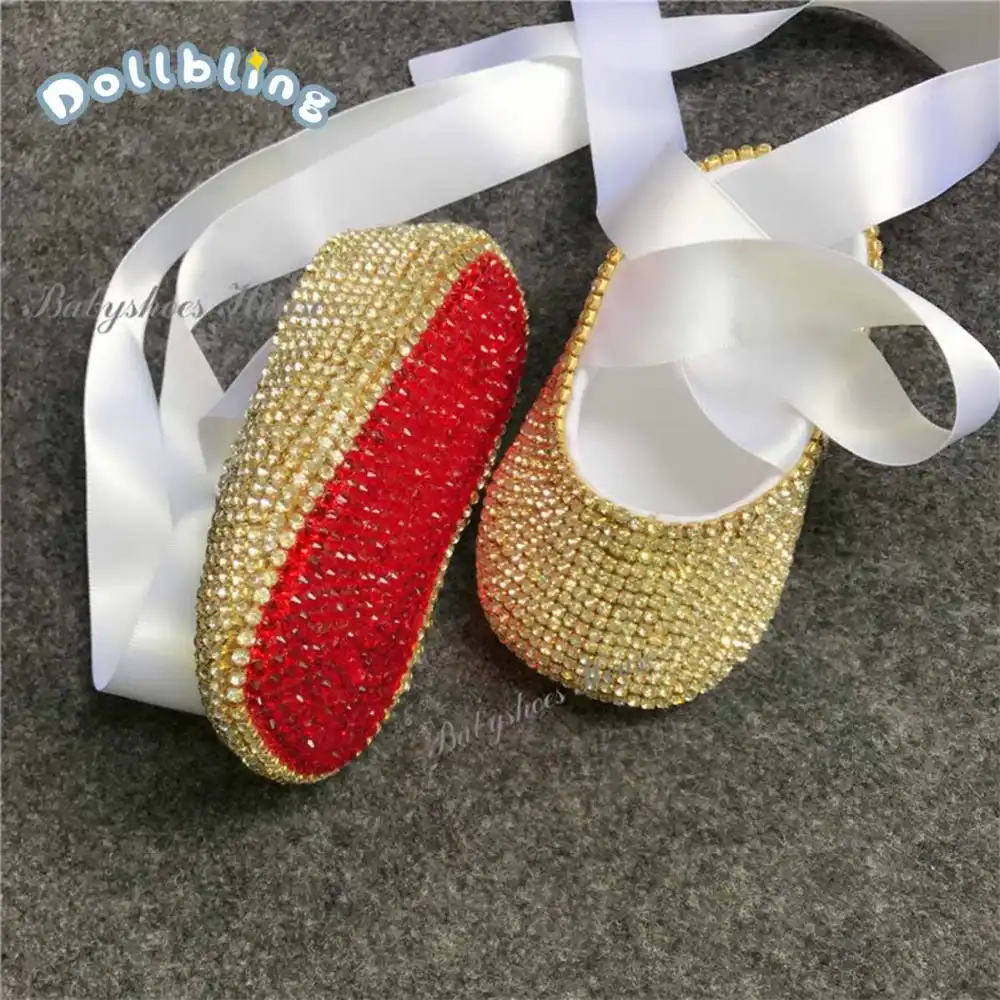 red bottom baby booties