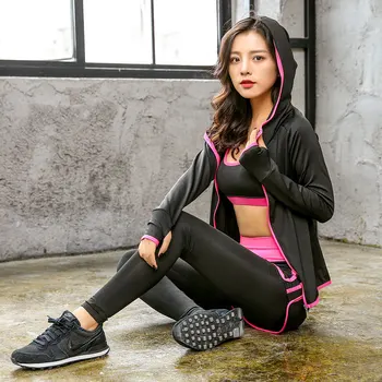 

Women Yoga Set lady Gym Fitness Clothes Tennis Shirt Pants Running Tight Jogging Workout Yoga Leggings Sport Suit plus siz