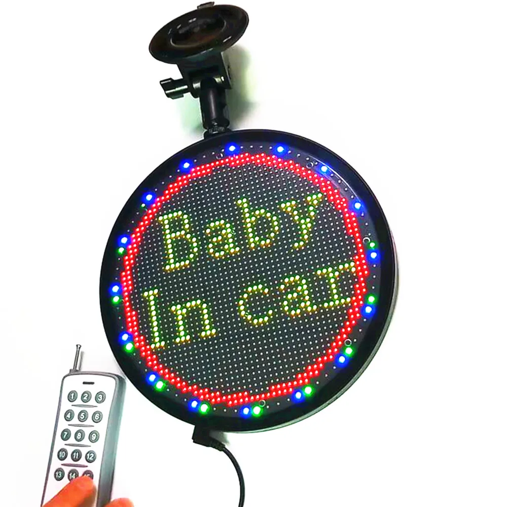 

12v P5MM RGB RF Remote Car Wifi Programmable Scrolling Message display Board for Car Windows SIGN Personalized Glow LED SIGN