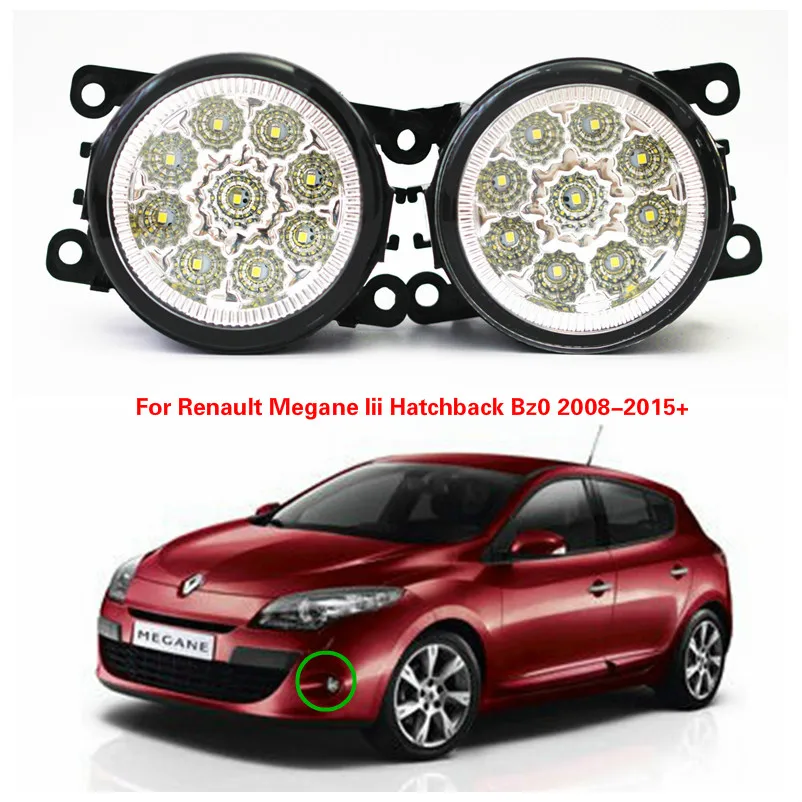

For Renault Megane Iii Hatchback Bz0 2008-2015+ Car Styling Led Highlight The Front Bumper Fog Lamps H11 12v 4.5w Car-covers