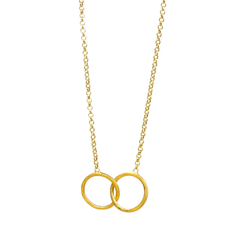 gold circle necklace