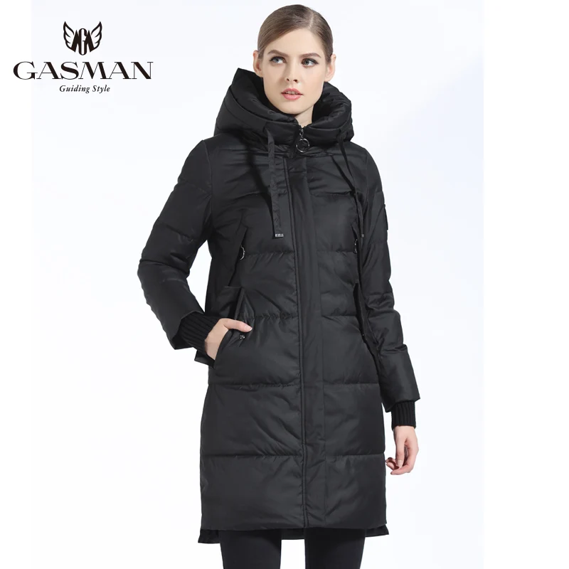 GASMAN 2018 Winter Women Bio Down Parka Brand Female Long Winter Coat For Women Hooded Down Fashion Jacket New Winter Collection