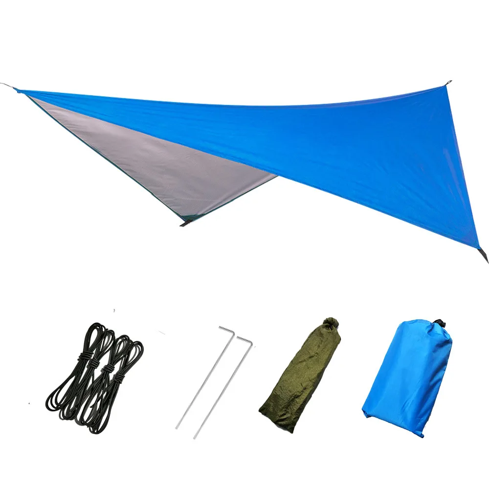 

Camping Tent Hammock Tarp Canopy Rain Fly Cover Waterproof Shelter Lightweight Polyester tarpaulin summer rain 1500MM