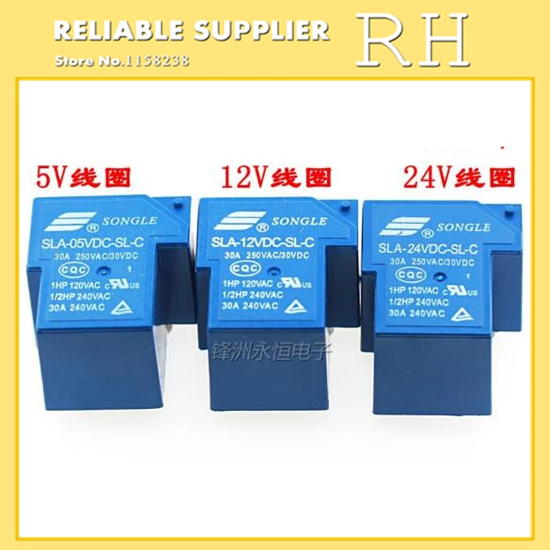 

2PCS/lot Power relays SLA-05VDC-SL-C SLA-12VDC-SL-C SLA-24VDC-SL-C 5V 12V 24V 30A 6PIN T90