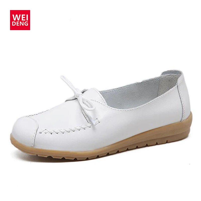 

WeiDeng Women Shoes Summer Flat Female Loafer Women Casual Douge Oxford Woven Shoe Breathable Sneaker Slip On Colorful Shoes
