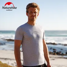 Naturehike походная Спортивная футболка Летняя дышащая унисекс Топ из чистого хлопка с коротким рукавом рубашка для прогулок и отдыха повседневная жизнь