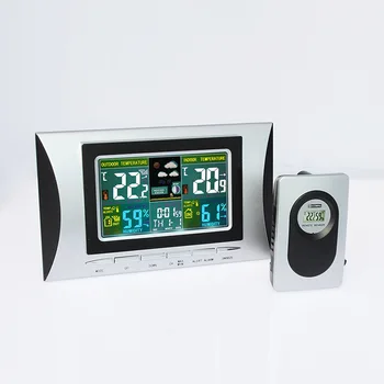 

Wireless Indoor Temperature and Humidity Meter electric clock Weather Dual Alarm Clock office bedroom Decorative Clock