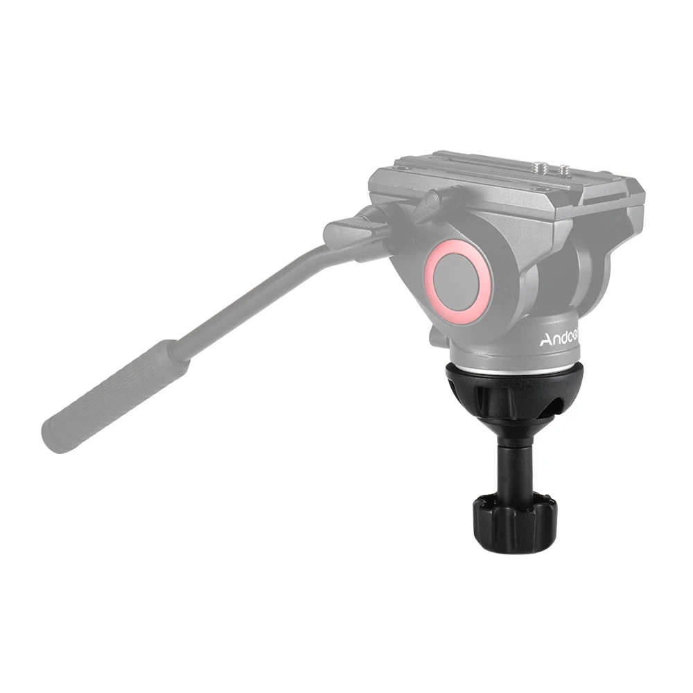 Aluminum Alloy 75mm Half Ball Flat to Bowl Adapter with 1/4" and 3/8" Screws for Fluid Head Tripod DSLR Rig Camera