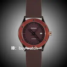 Парный кофейный набор dateadjust кофе резиновый ремешок движение Автоматическая Мужские часы P131