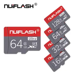 Новинка Nuiflash Micro sd 8 ГБ 16 ГБ 32 ГБ 64 Гб 128 ГБ sd карта класс 10 SDXC/SDHC карта памяти cartao de memoria с подарочным адаптером