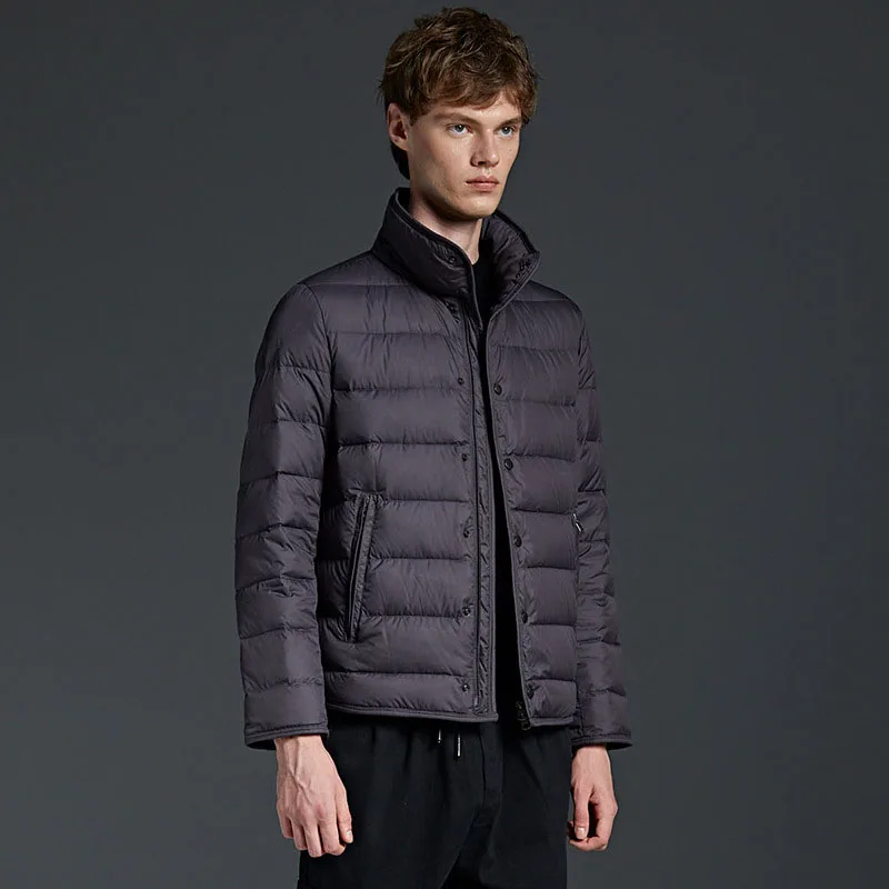 

Light simple brand name Winter men's down jacket for autumn and winter wearing white duck down warm men's winter jackets Coat