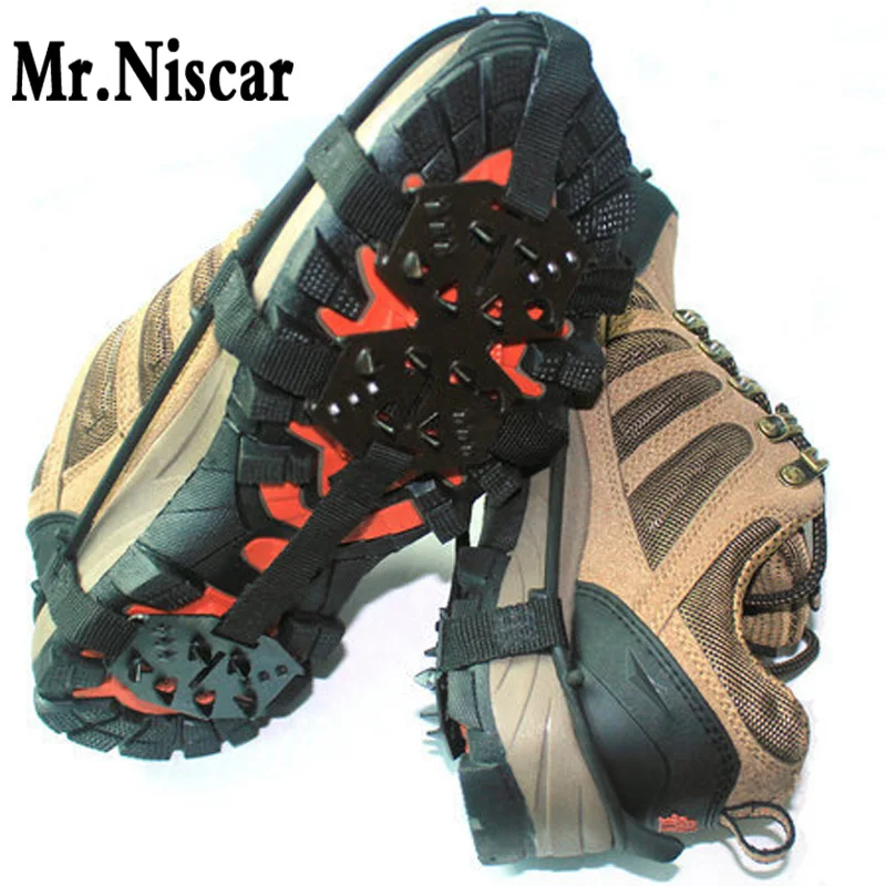 Mr.Niscar Outdoor Anti Slip Crampons 18 Tooth Ice Gripper Fishing