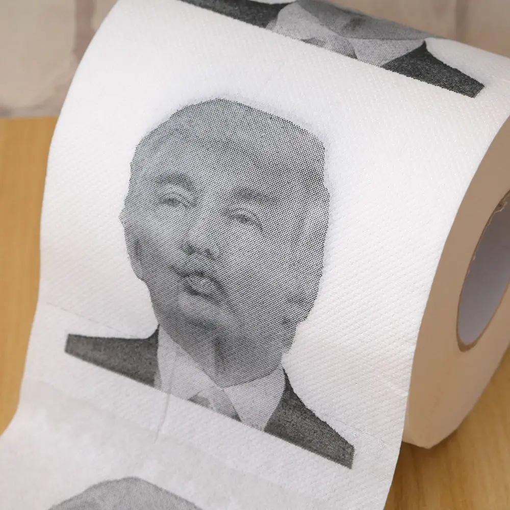 Дональда Трампа Юмор Туалет Бумага рулон Забавный Новинка подарок розыгрыш