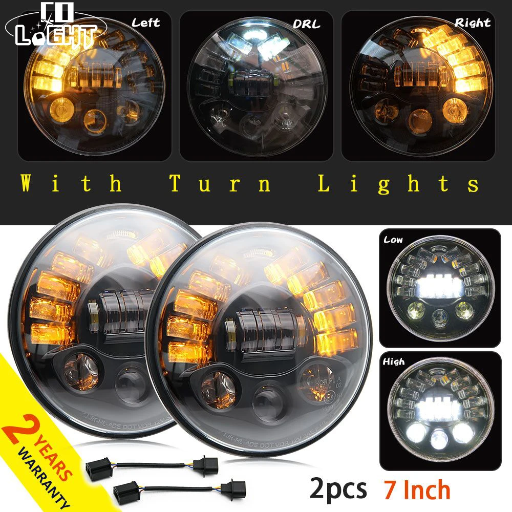 

CO LIGHT 2PCS Drl Led 70W Headlight 40W Stop Signal Running Lights Led Lamp For Auto Niva 4X4 Lada Jeep Car Accessories Hunting