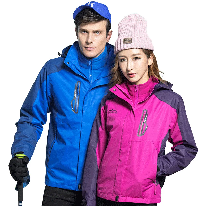 

Men Women Winter Thick Double-layer Fleece Liner Jacket Outdoor Waterproof Windbreaker Hiking Camping Trekking Climbing Coats