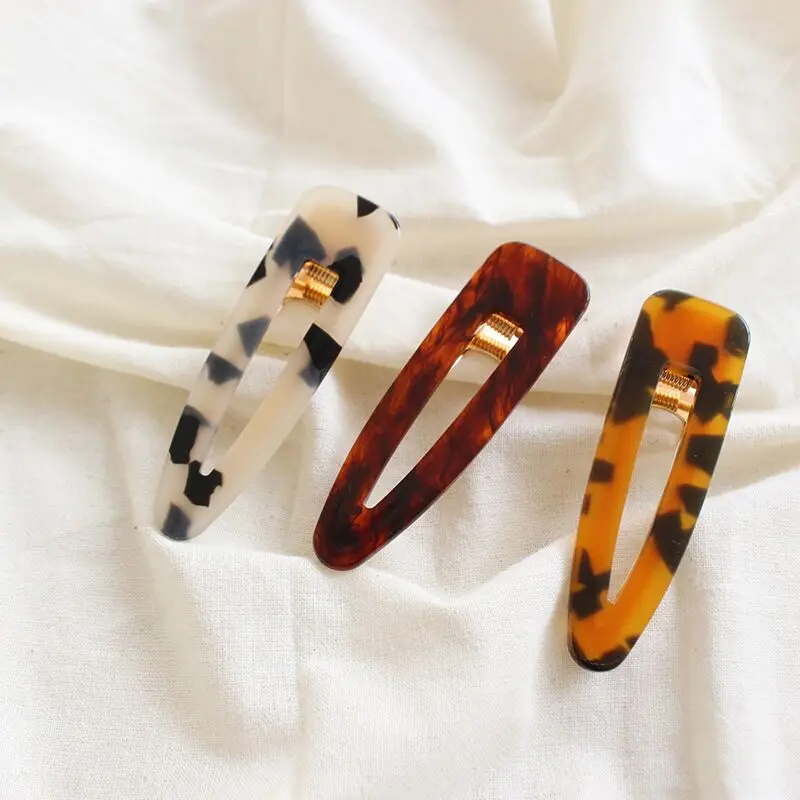 

2019 New Women Vintage Leopard Hair Clip Waterdrop Shape Hairpin Clips Hair Styling Accessories For Girls/Woman/Ladies