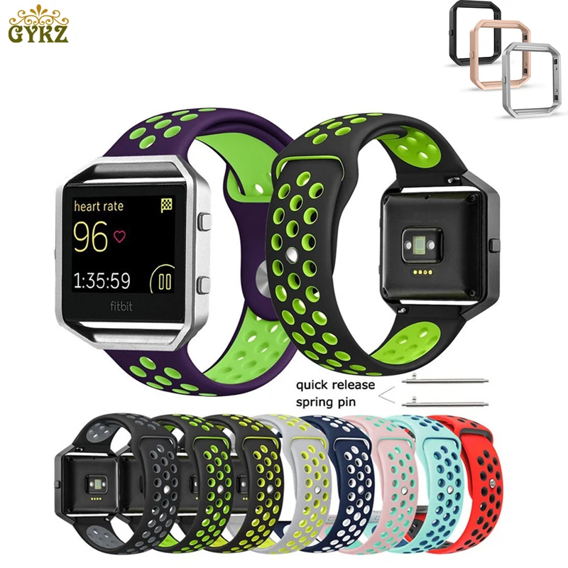 

Replacement Watch Strap For Fitbit Blaze Breathable Sport Soft Silicone Wristband Bracelet Wrist Belt Rubber Watchband And Frame