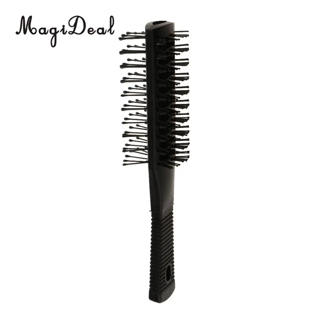Plastic Dual Side Anti-static Long Curling Hair Roller Brush Hairbrush Comb  Delicate Dual Dide Head Gear