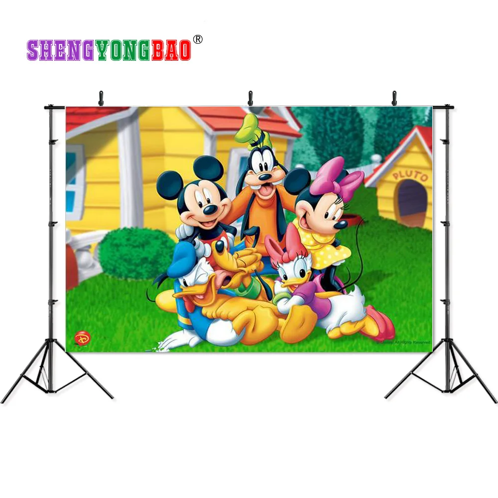 

SHENGYONGBAO Vinyl Digital Printed Backdrops for Photography Mickey Mouse theme Photo Studio Background N-1088