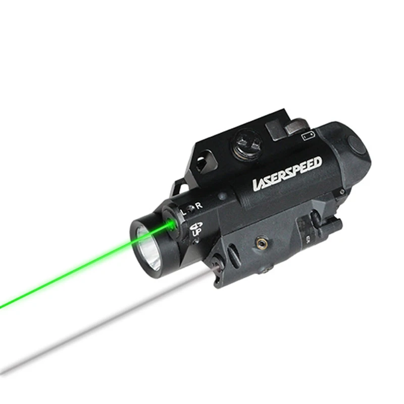 

LASERSPEED Durable Picatinny Laser Dual Beam with LED illuminator Rifle Scope Red Dot Laser Picatinny Rail Shooting Laser Scope