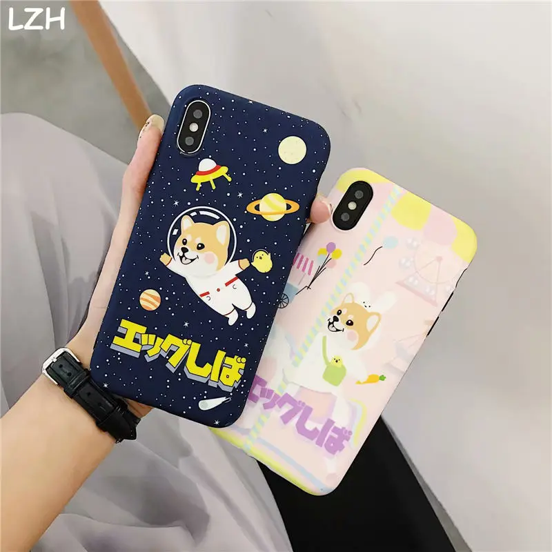 Kawaii японский Шиба ину собака Телефон чехол для Apple iPhone XR XS X 6 6S 7 8 Plus IMD пространство