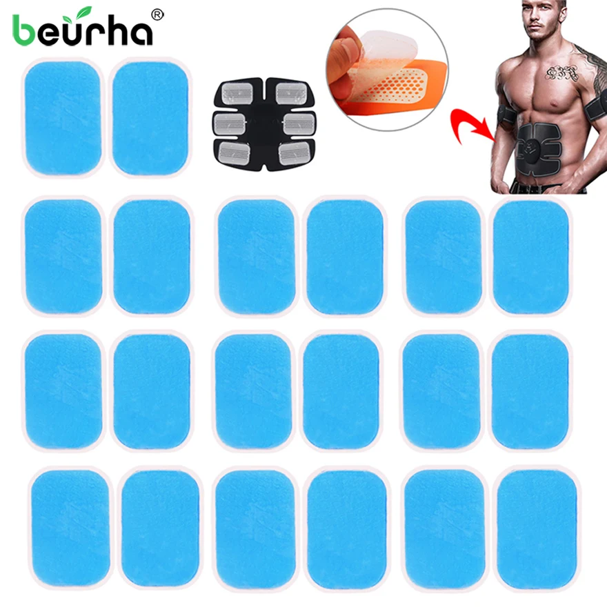 20PCS EMS Trainer Gel Pad Replacement Muscle Stimulator Gel Sheet