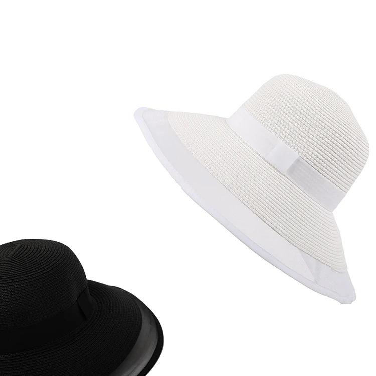Fashion Lady Straw Hat Women Summer Sun Visor Sunhat Panama Boater Floppy Bucket Cap Female Woman Summer Hat Straw Beach